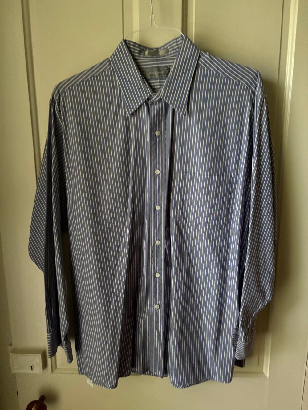 Lord & Taylor Vintage Cotton Blue with White Stripe Shirt